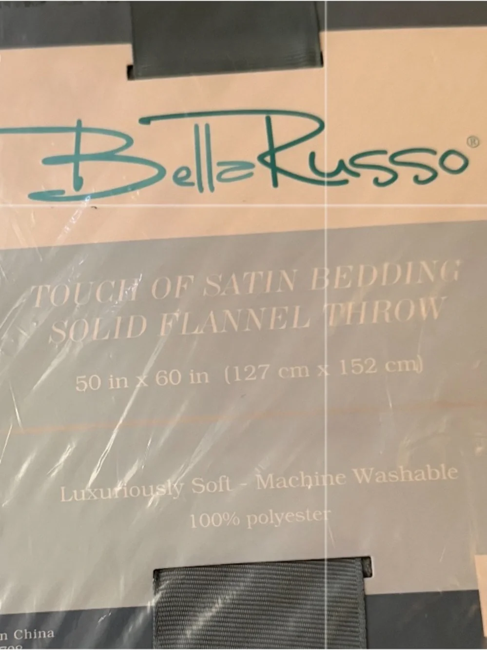 New Touch of satin bedding Solid Flannel Throw Blanket - silver/Gray. 50x60